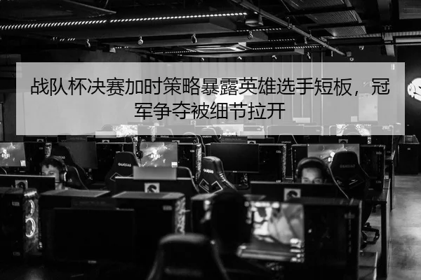 战队杯决赛加时策略暴露英雄选手短板，冠军争夺被细节拉开